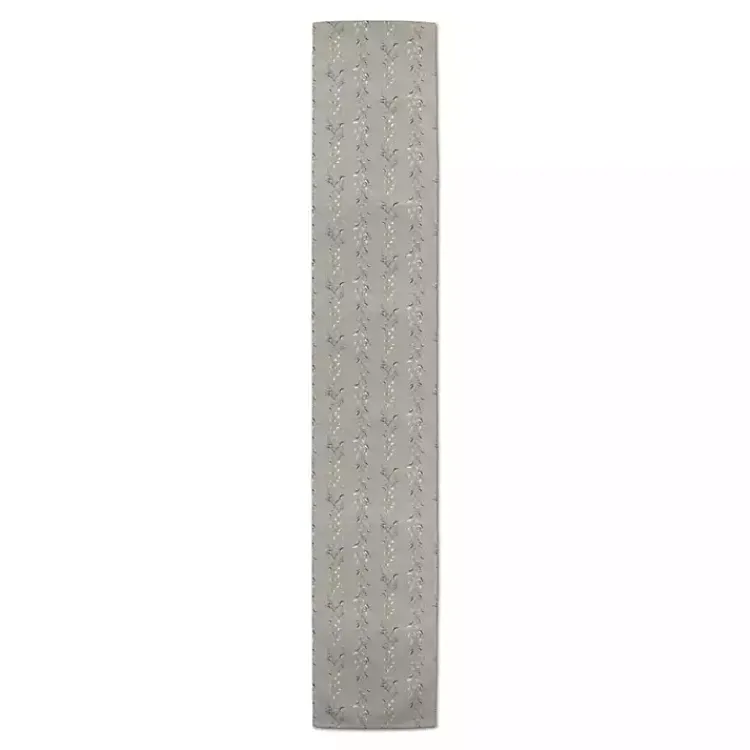 Kirklands Home Botanical Vines Table Runner, 72 in. Gray Sale
