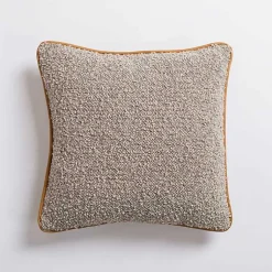 Pillows>Kirklands Home Boucle and Leather Pillow Gray