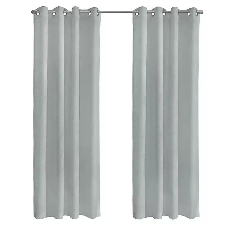 Kirklands Home Boucle Sheer Single Curtain Panel, 95 in. Gray Best