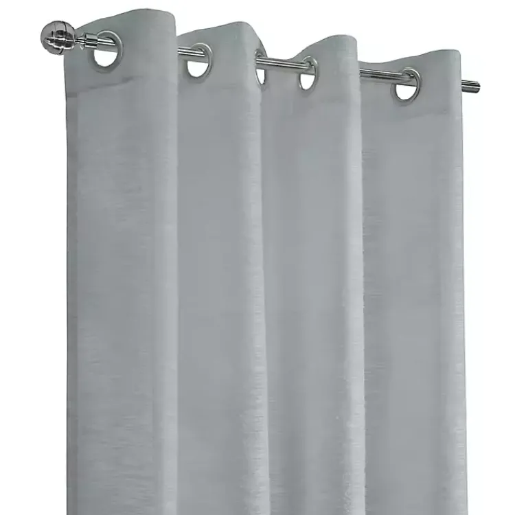 Kirklands Home Boucle Sheer Single Curtain Panel, 95 in. Gray Best