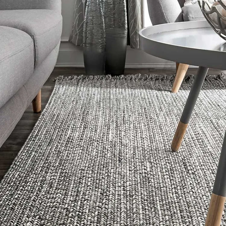 Kirklands Home Braided Area Rug with Tassels, 10x14 Gray Online