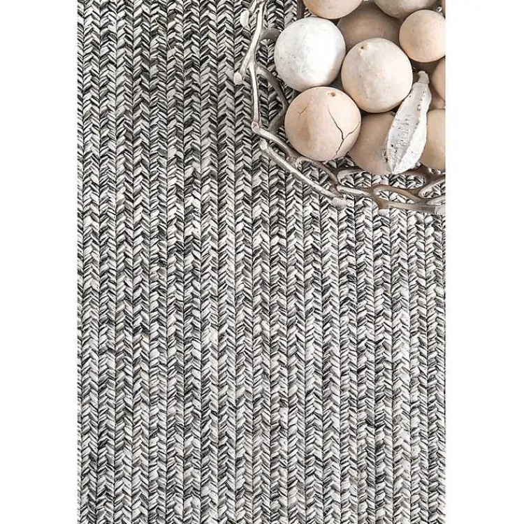 Kirklands Home Braided Area Rug with Tassels, 10x14 Gray Online