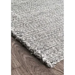 Kirklands Home Braided Area Rug with Tassels, 10x14 Gray Online
