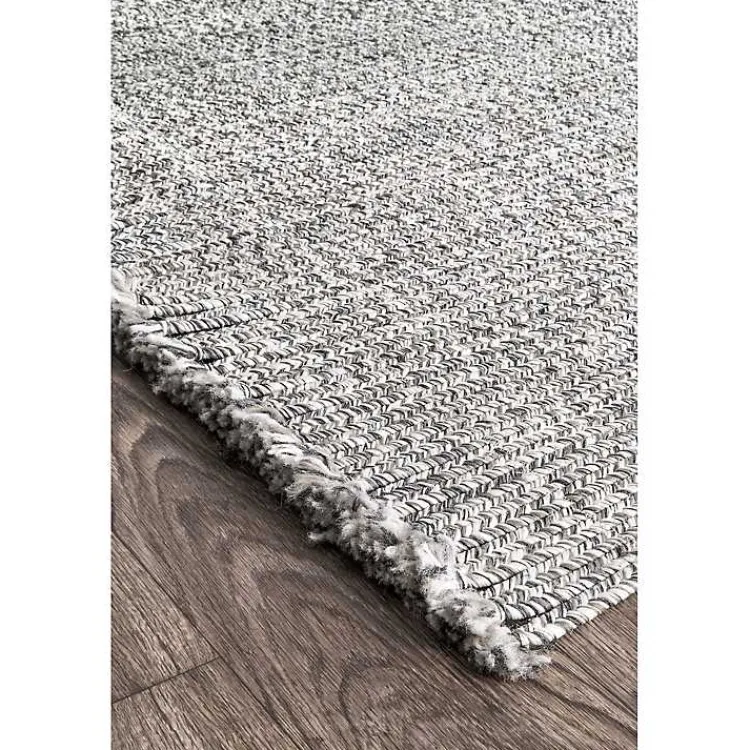 Kirklands Home Braided Area Rug with Tassels, 10x14 Gray Online
