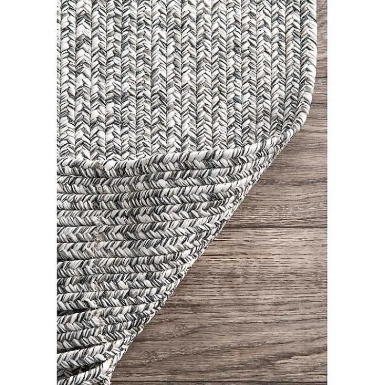 Kirklands Home Braided Area Rug with Tassels, 10x14 Gray Online