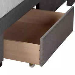 Kirklands Home Braylon Upholstered 3-Drawer Full Bed Gray Best