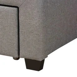 Kirklands Home Braylon Upholstered 3-Drawer Full Bed Gray Best