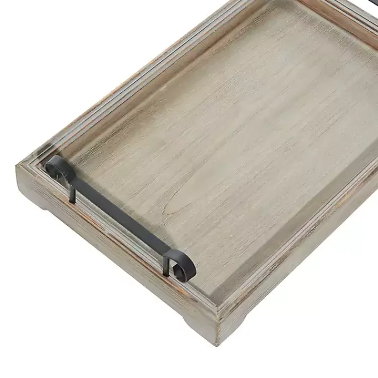 Decorative Trays>Kirklands Home Brushed Distressed 2-pc. Decorative Tray Set Gray