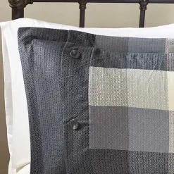Kirklands Home Gray Buffalo Herringbone Queen 7-pc. Comforter Set Hot