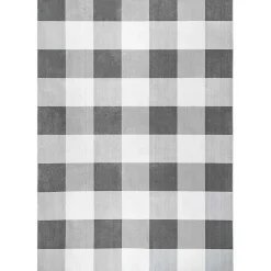 Kirklands Home Gray Buffalo Plaid Washable Area Rug, 4x6 Best