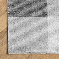 Kirklands Home Gray Buffalo Plaid Washable Area Rug, 4x6 Best