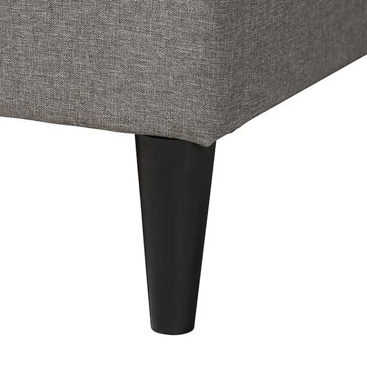 Kirklands Home Button Tufted Headboard Full Platform Bed Gray Clearance