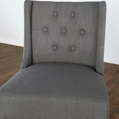 Kirklands Home Button Tufted Kia Barstool Gray New