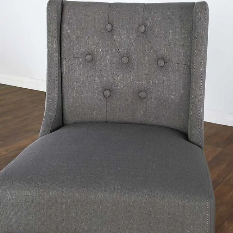 Kirklands Home Button Tufted Kia Counter Stool Gray Discount