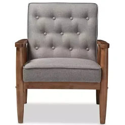 Kirklands Home Button-Tufted Sawyer Accent Chair Gray Hot