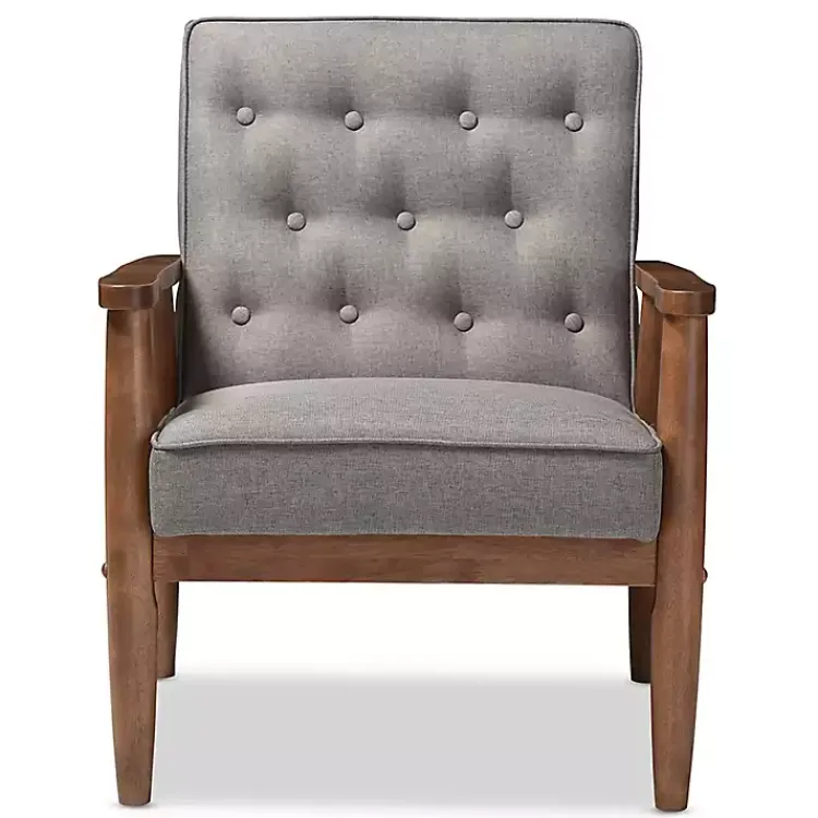 Kirklands Home Button-Tufted Sawyer Accent Chair Gray Hot