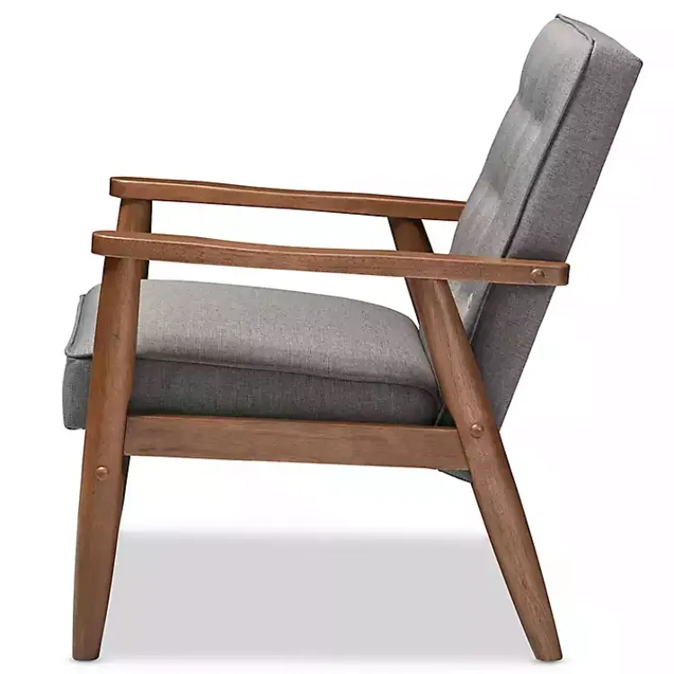 Kirklands Home Button-Tufted Sawyer Accent Chair Gray Hot