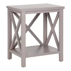 Kirklands Home Candice Cross Back Accent Table Gray Hot