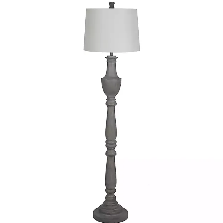 Kirklands Home Carved Urn Floor Lamp Gray Best