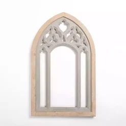 Kirklands Home Carved Wood Arch Wall Plaque Gray Sale