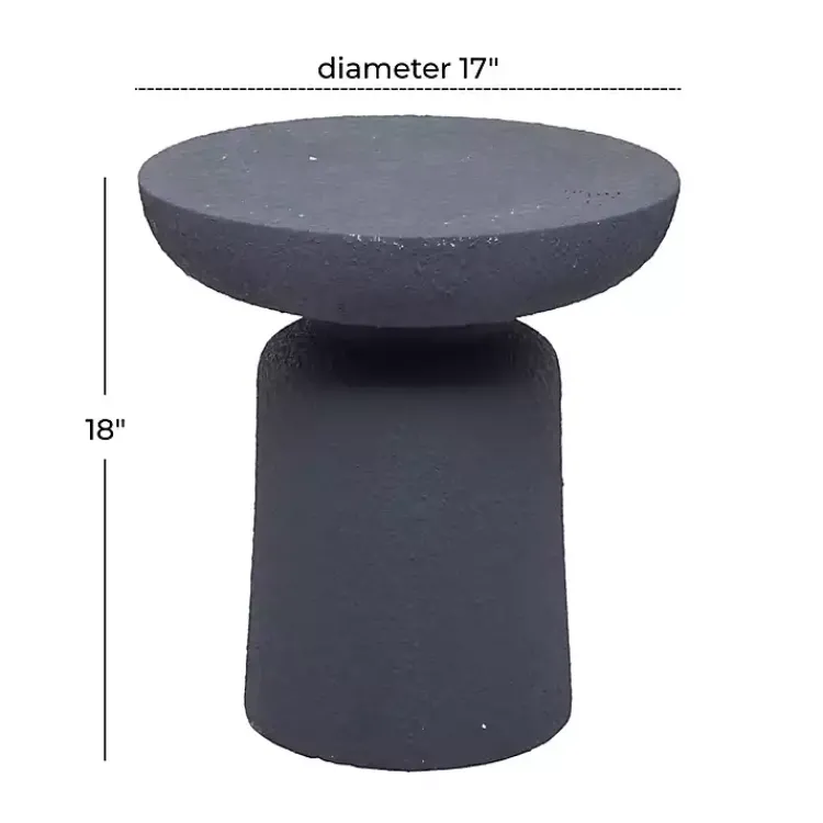 Kirklands Home Ceramic Round Top Garden Stool Gray Outlet