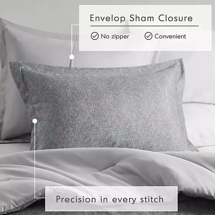 Kirklands Home Chambray 3-pc. Full/Queen Comforter Set Gray Online