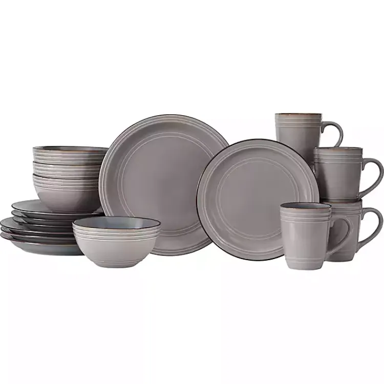 Kirklands Home Charisma 16-pc. Dinnerware Set Gray Discount