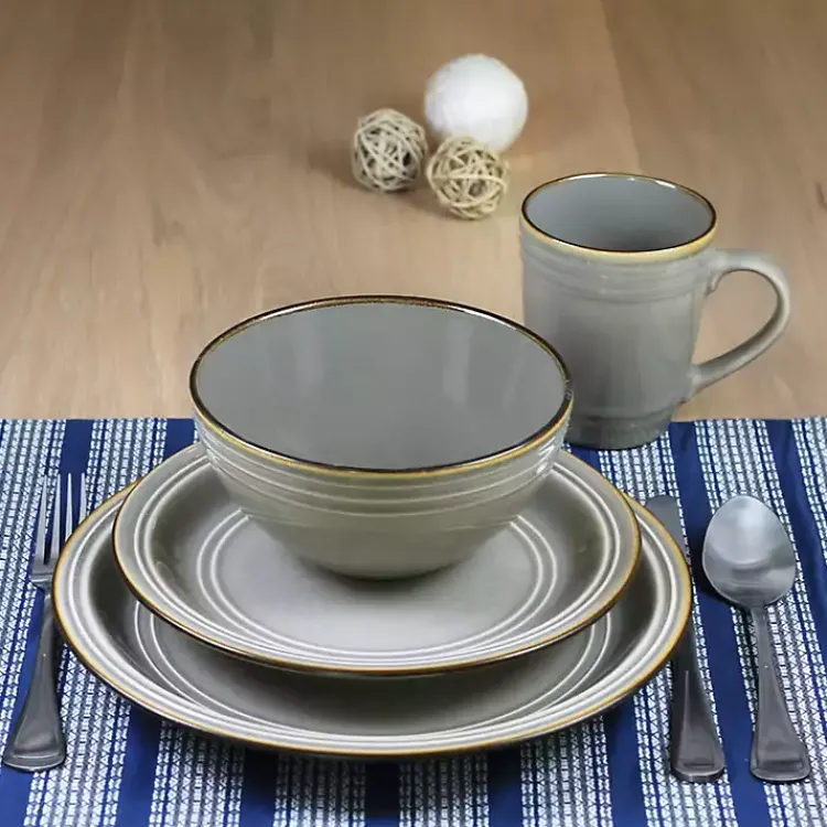 Kirklands Home Charisma 16-pc. Dinnerware Set Gray Discount