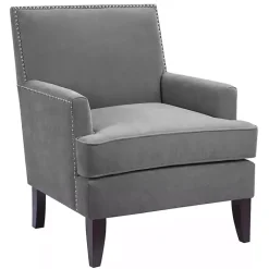 Kirklands Home Charlie Track Arm Club Accent Chair Gray Outlet