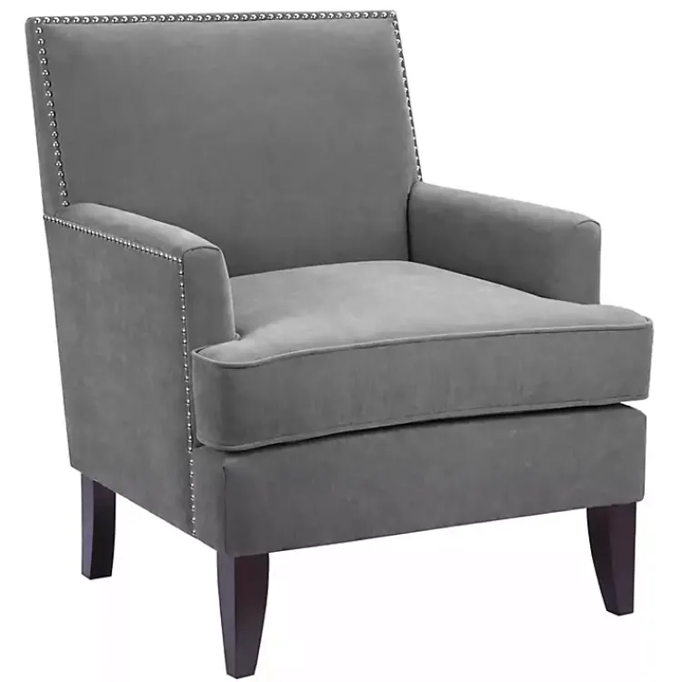 Kirklands Home Charlie Track Arm Club Accent Chair Gray Outlet