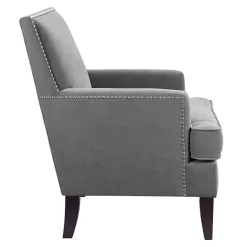 Kirklands Home Charlie Track Arm Club Accent Chair Gray Outlet