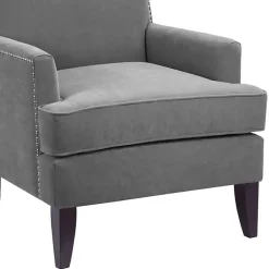Kirklands Home Charlie Track Arm Club Accent Chair Gray Outlet