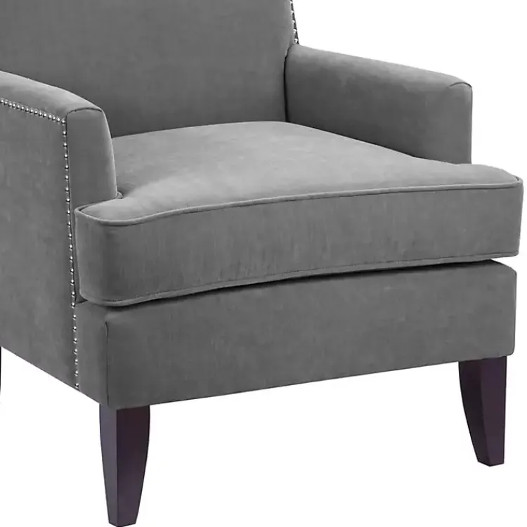 Kirklands Home Charlie Track Arm Club Accent Chair Gray Outlet