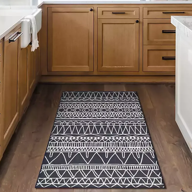 Kirklands Home Gray Chelsea Geometric Washable Area Rug, 3x5 Sale