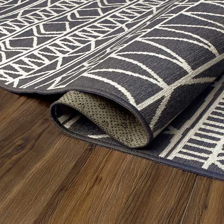 Kirklands Home Gray Chelsea Geometric Washable Area Rug, 3x5 Sale