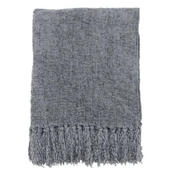 Blankets & Throws>Kirklands Home Chenille Throw with Fringe Gray