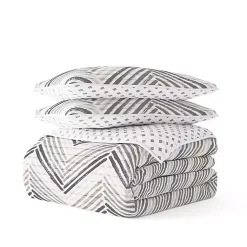 Kirklands Home Gray Chevron Reversible 3-pc. King Quilt Set Sale