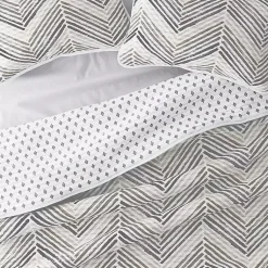 Kirklands Home Gray Chevron Reversible 3-pc. King Quilt Set Sale