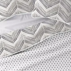 Kirklands Home Gray Chevron Reversible 3-pc. King Quilt Set Sale