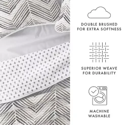 Kirklands Home Gray Chevron Reversible 3-pc. King Quilt Set Sale
