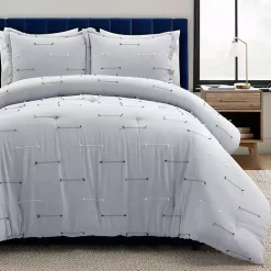 Kirklands Home Clip Jacquard 3-pc. King Comforter Set Gray Outlet