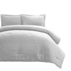 Kirklands Home Clipped Stripe 3-pc. Cali King Comforter Set Gray Sale