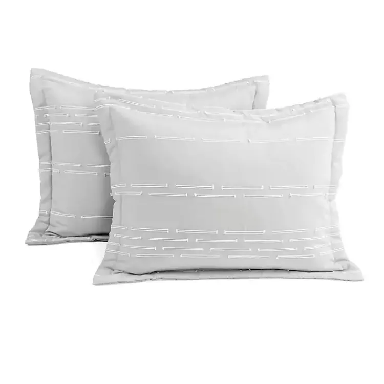 Kirklands Home Clipped Stripe 3-pc. Cali King Comforter Set Gray Sale