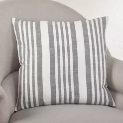 Pillows>Kirklands Home Gray Coastal Stripe Pillow