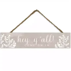Kirklands Home Come On In Botanical Wall Plaque Gray Best