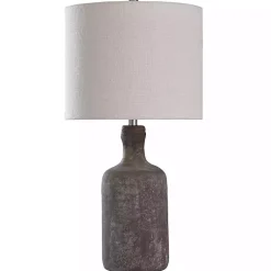 Kirklands Home Gray Concrete Jug Table Lamp Ivory Best