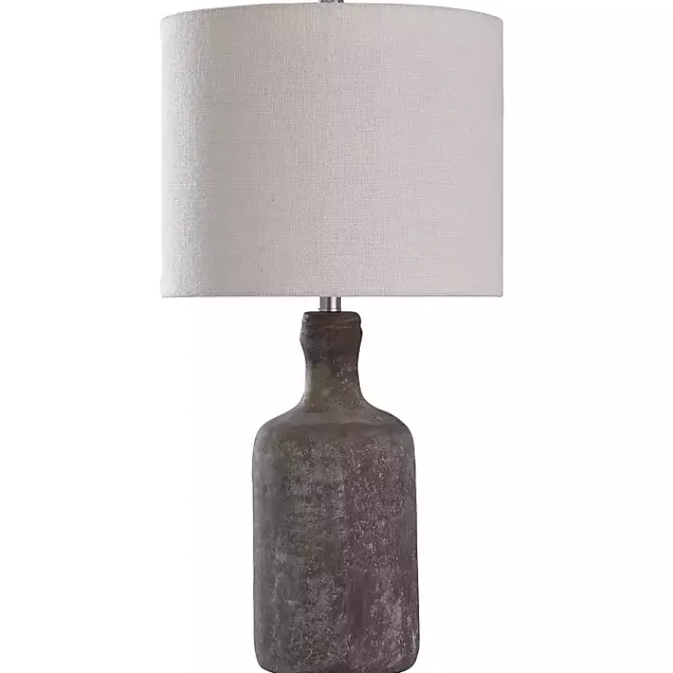 Kirklands Home Gray Concrete Jug Table Lamp Ivory Best