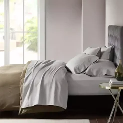 Kirklands Home Cotton Blend Sateen 6-pc. Queen Sheet Set Gray New