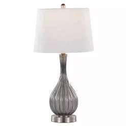Kirklands Home Crackle Glass Teardrop Table Lamps, Set of 2 Gray Outlet