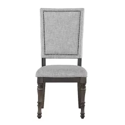Kirklands Home Dawson Upholstered Dining Chairs, Set of 2 Gray Hot